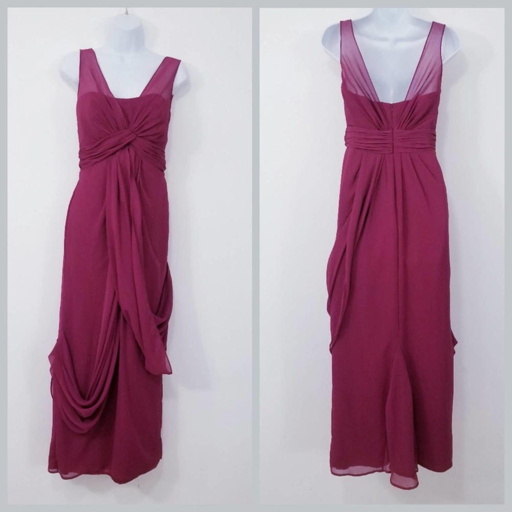 WHITE by Vera Wang Bridal Knotted Draped Gown